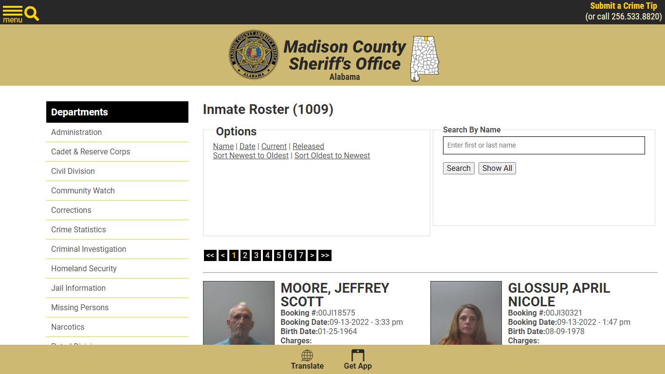 Inmate Roster - Madison County Sheriff's Office